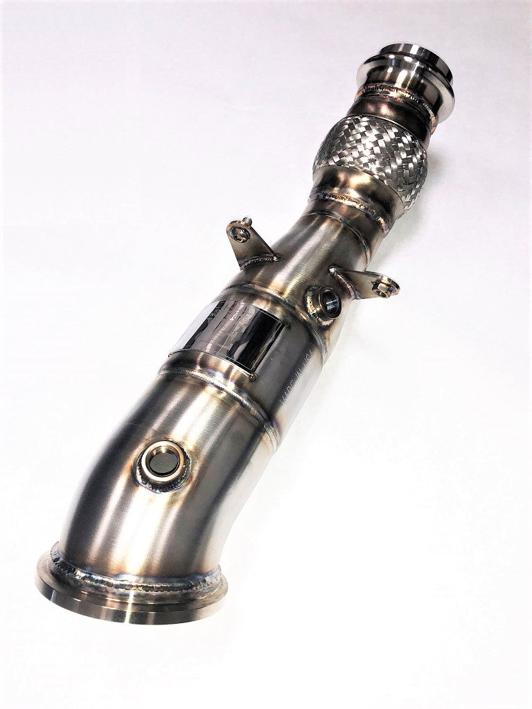 Sports Series 4" High Flow Catted Downpipe for the 2021+ Toyota Supra 2.0 B46 US Spec Engine