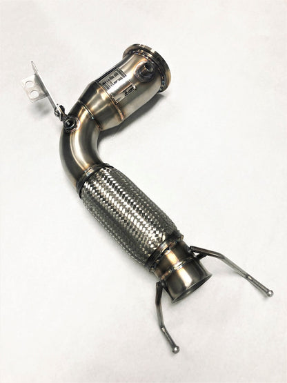 Competition Series 4" Catless Downpipe for the 2015+ Mini Cooper S, Clubman, Cabrio and Countryman EU/Asia Spec & Cooper JCW all region (4 Cylinder) Engine