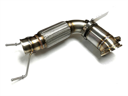 Sports Series 4" High Flow Catted Downpipe for the 2015+ Mini Cooper S, Clubman, Cabrio and Countryman EU/Asia Spec & Cooper JCW all region (4 Cylinder) Engine