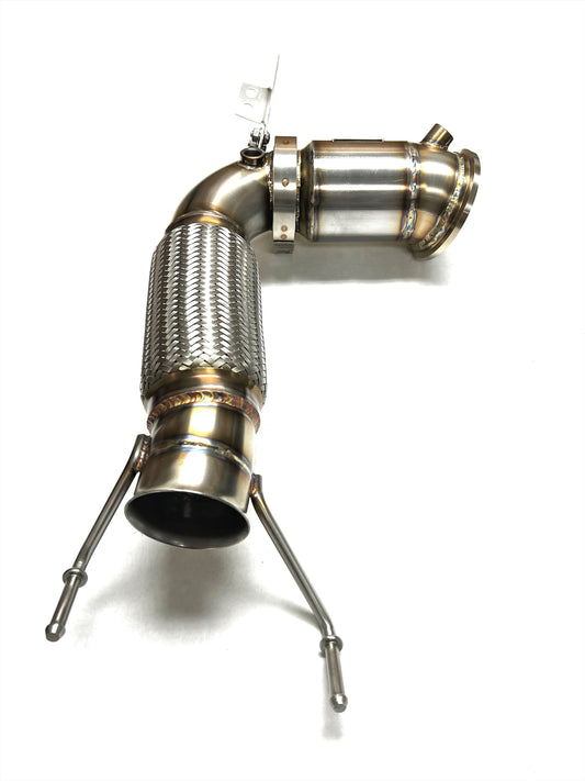 Sports Series 4" High Flow Catted Downpipe for the 2016+ X1/X2/2 Series Gran Coupe B46 US Spec (4 Cylinder) Engine