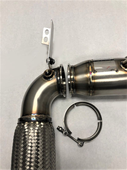 Sports Series 4" High Flow Catted Downpipe for the 2015+ Mini Cooper S, Clubman, Cabrio and Countryman EU/Asia Spec & Cooper JCW all region (4 Cylinder) Engine
